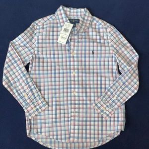 Boy’s Long Sleeve Polo Button Down Shirt